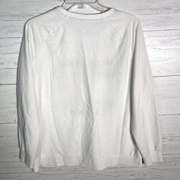 Tommy Hilfiger White Embroidered Flag Sweatshirt Mens Large - Picture 5 of 5